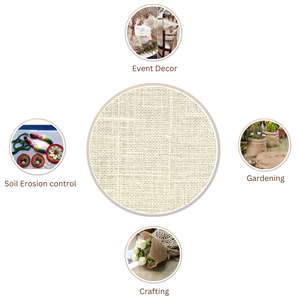 Tissu naturel de toile de jute de toile de jute blanche écologique pour la maison Textile artisanat décoration coussin rideau et sac faisant usage - Product Image 5