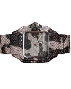 Montre pour homme haut de gamme avec diamants taille ronde, moissanite, cadran blanc et noir personnalisé, entièrement pavée de diamants - Product Image 1
