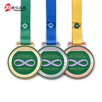 Médailles de sport personnalisées en émail souple pour événements, médailles de récompense en métal avec ruban, médailles de marathon en or, argent et bronze