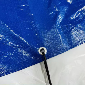 Bâche PE haute résistance bleu imperméable crème solaire bâche en plastique pour camions feuilles tissées de Style uni tissu industriel en vente - Product Image 6