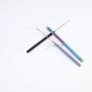 High Precision Hair Extension Hook <b>Needle</b> and Loop <b>Threader</b> Tool for Micro Ring Nano Beads Salon Installation Use - Product Image 2