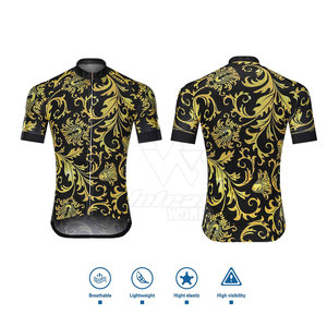 เสื้อจักรยานผู้ชายแบบขายส่ง ออกแบบโลโก้พิมพ์ลายตามสั่ง ชุดกีฬาสำหรับทีม ชุดจักรยานแบบซับลิเมชั่น - Product Image 2