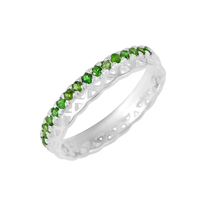 Anillo de Eternidad de Plata de Ley 925 al por Mayor con Gemas Auténticas de Zafiro Azul, Citrino, Amatista, Ónix Cromado y Granate - Product Image 5