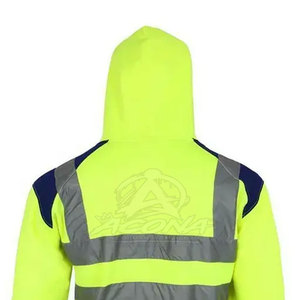 Chaquetas de Trabajo Reflectantes y Transpirables de Talla Grande con Tiras de Alta Visibilidad, Tejido Duradero 100% Poliéster, Cierre Frontal Seguro, CE - Product Image 5