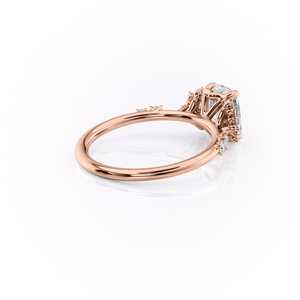 Bague en argent de qualité supérieure pour femme, avec moissanite carrée et demi-cerceau de diamants, cadeau spécial Saint-Valentin - Product Image 4