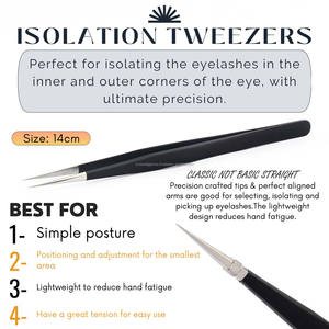 Pince à épiler pour extensions de cils en fibre de qualité supérieure, 90 degrés, en acier inoxydable, modèle professionnel My Lash Applicator. - Product Image 5