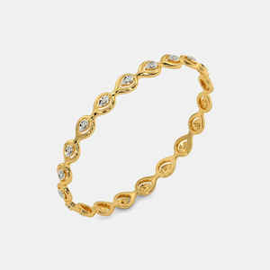 Bracelet en or Eternal Pear Link avec diamants cultivés en laboratoire - Product Image 1