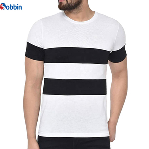 Camiseta Personalizable de Alta Calidad, Estilo Urbano, Casual, con Rayas, Manga Corta, para Hombre, Nuevo Estilo, a la Moda - Product Image 4