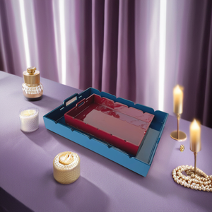 Handmade High Quality Lacquer Serving Tray Customizable <b>Rolling</b> Tray Placemat Vietnam Decor Storage Tray for Tissue Box - Product Image 1