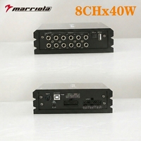 Amplificateur audio DSP 8 canaux intelligent pour voiture, 40W RMS classe AB, crossover intégré pour autoradio