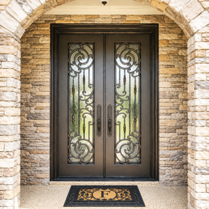 Porte de sécurité en acier forgé sur mesure avec un design élégant, une construction robuste, une finition durable pour l'entrée principale d'une maison de luxe - Product Image 3