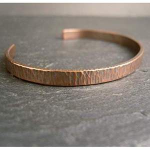 Ethnic Boho Style <b>Adjustable</b> Open Cuff <b>Bracelet</b> Premium Quality Handmade Solid Copper Crystal Fashion Accessory - Product Image 3