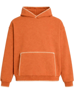 เสื้อฮู้ดสีเขียวขนาดใหญ่พิเศษ มีกระเป๋าหน้า แขนปกติ ผู้ชาย สวมใส่สบาย ผ้าฝ้ายเฟรนช์เทอร์รี่ ถักทอ สำหรับฤดูหนาว ลายหัวใจ - Product Image 4