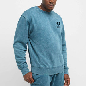 ชุดวอร์มแบบย้อมสีเอซิดสำหรับผู้ชาย พร้อมเสื้อแขนยาวและกางเกงขายาว เนื้อผ้านุ่ม สวมใส่สบาย เหมาะสำหรับลุคสบายๆ และลุคสตรีท - Product Image 2