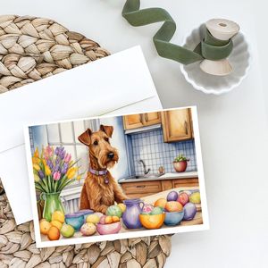 Whimsical A7 Size 5x7 Irish Terrier <b>Easter</b> Decorations <b>Pack</b> of 8 Blank Note <b>Cards</b> with Envelopes for Greetings - Product Image 2