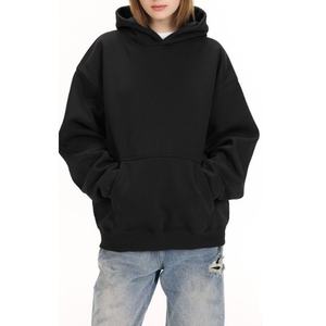 Custom Women's <b>Tracksuits</b> Heavy Weight 500 GSM 350 GSM <b>Polyester</b>/Cotton Fleece Embroidered Oversized Hoodie Shorts - Product Image 3