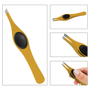 Pince à épiler personnalisée à pointe inclinée pour cils et sourcils, idéale pour le modelage des sourcils et l'épilation - Product Image 6