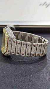 Reloj de Diamantes Moissanite VVS, Relojes Mecánicos de Lujo Personalizados Estilo Hip Hop, Relojes Mecánicos de Lujo Totalmente Blancos para Hombre - Product Image 5