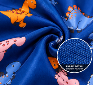 Shorts de Baño para Hombre con Estampado de Dinosaurios Azules, Cintura con Cordón Ajustable, Secado Rápido, Estilo Casual - Product Image 4