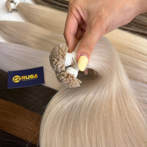 Extensions de cheveux vierges vietnamiennes en kératine avec pointes, couleur personnalisée, super double drawn, longueurs de 10 à 32 pouces - Product Image 6