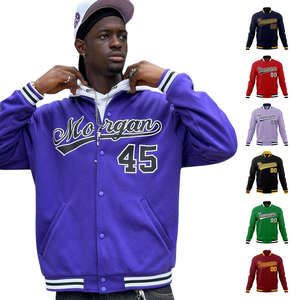 Vestes d'hiver pour hommes personnalisées OEM, en tissu polyester, chaudes, style bomber, style baseball, grandes tailles, personnalisables - Product Image 1