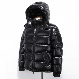 Custom <b>Womens</b> Black Puffer <b>Jacket</b> Winter Hooded <b>Quilted</b> Warm Coat <b>Lightweight</b> Insulated Cotton Lined Knitted Plain Dyed - Product Image 5