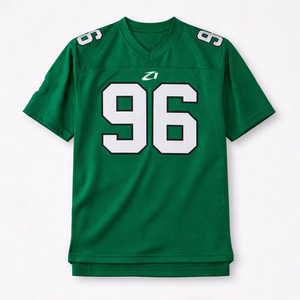 Camiseta de Fútbol Transpirable de Malla Verde para Hombre, Cuello en V, Uniforme de Equipo, Logotipo Personalizado, Ropa Deportiva, Fabricación de Marca Privada, Suministro al por Mayor - Product Image 2