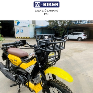 Porte-bagages avant et panier Mbiker PG1 en acier inoxydable avec sacoche de selle au design Cyberpunk pour motos, garantie 1 an - Product Image 2