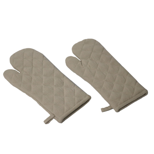 Ensemble de gants de four de couleur unie, design personnalisé, haute qualité, 100% coton, pour utilisation au four, fournisseur en Inde. - Product Image 1