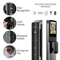 Serrure de porte intelligente avec reconnaissance faciale, mot de passe, carte, Wifi, empreinte digitale, clé numérique sans clé