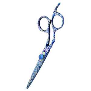 Elite Salon Blue Titanium Hair Scissors 5.5 Inch 6 Inch Engraved Surface Razor Edge <b>Shears</b> for Professional Hair Artists - Product Image 5