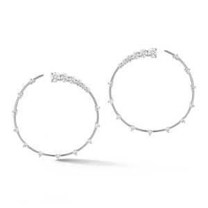 Pendientes de Aro Grandes con Mariposa y Diamantes Cultivados en Laboratorio, Joyería Fina al por Mayor, Oro Sólido de 14K - Product Image 3