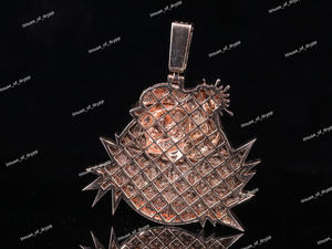 Collar con Colgante de Dibujos Animados Estilo Hip Hop con Incrustaciones de Piedras de Moissanita con Apariencia de Diamante, Joyería Personalizada, Regalo - Product Image 4