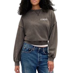 Sudadera de Mujer con Cuello Redondo, Diseño Holgado, Cómoda, con Logotipo Personalizado, Precio Económico para Compradores al por Mayor, 2026 - Product Image 1