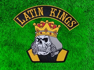 Parche Bordado de los Latin Kings Massachusetts – Diseño Calavera y Corona para Motociclistas, Termoadhesivo o para Coser en Chaquetas y Chalecos - Product Image 2