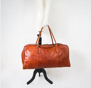 Bolsa de Viaje de Cuero Genuino, Bolsa de Equipaje de Gran Capacidad para Hombres y Mujeres, para Viajes de Negocios y Uso de Fin de Semana - Product Image 5