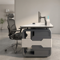 Console de salle de contrôle moderne : Poste de travail, mobilier de diffusion, console de centre de commande, solution de mise en page personnalisée