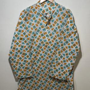 Kurta Larga de Algodón para Hombre de Primera Calidad |   Ropa Étnica de Manga Larga |   Diseñador de estampados florales en bloque - Product Image 5