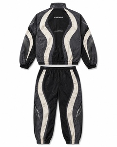Ensemble de survêtement unisexe bicolore, coupe ample, respirant, veste et pantalon en polyester, vêtements de sport d'automne pour adultes - Product Image 6