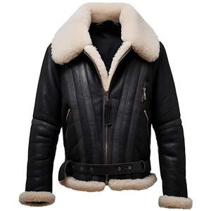 Chaqueta de Cuero Genuino de Piel de Oveja para Hombre de Alta Calidad - Chaqueta de Cuero para Invierno Cálido y Nieve, Colores y Tallas Personalizables Disponibles - Product Image 3