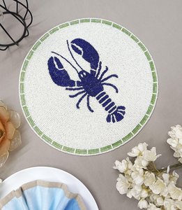 Handmade blue lobster <b>beaded</b> <b>Placemats</b> - Product Image 2