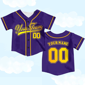 Camiseta de Béisbol Personalizada Naranja para Niños, Manga Corta, con Botones, Impresión de Nombre y Número del Equipo, Transpirable, para Todas las Temporadas - Product Image 4