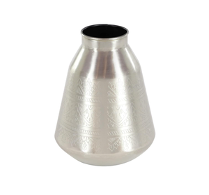 Jarrón de aluminio dorado elegante personalizable con acabado mate, decoración de Metal atemporal para el hogar, oficina, boda, florero personalizado - Product Image 2