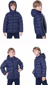 Red Hooded Puffer <b>Jacket</b> With Zipper Closure Windproof Casual Winter Coat Unisex Regular Fit Polyester Shell - Product Image 4
