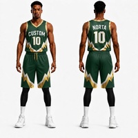 Conjunto de Uniforme de Baloncesto Sublimado Personalizado de Verano, Unisex, Sin Mangas, Cuello en V, Transpirable, de Poliéster, Jersey de Equipo