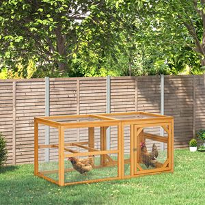 Pollaio in Legno da 55 Pollici con Estensione Esterna, Mini Pollaio Combinabile, Gabbie per Animali - Product Image 2