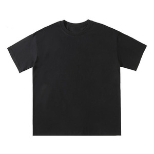 Camiseta de Algodón Lisa Azul Marino para Hombre, Cuello Redondo, Corte Regular, Informal, Tejido de Punto, Color Sólido - Product Image 2
