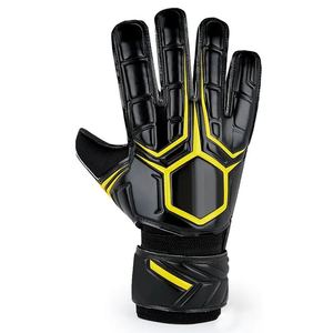 Football Goalkeeper Gloves PU Leather Full Finger Non Slip Adjustable Wrist <b>Strap</b> Hook Loop Closure Unisex Silicone Printing - Product Image 2