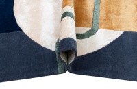 Tapis moderne fait main de luxe, motif géométrique, en soie/laine, touffeté à la main, personnalisé, ensemble de tapis tissés pour bureau, salle de prière