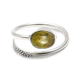 Handmade Bohemian <b>Ring</b> In <b>925</b> Sterling <b>Silver</b> <b>Ring</b> Natural Oval Cut Yellow Tourmaline Gemstone <b>Ring</b> Perfect Gift For Her - Product Image 1